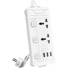 DELI Сетевой фильтр ET409 2м (2 розетки) белый (пакет ПЭ)