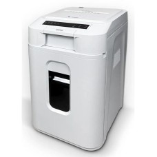 HELEOS Шредер АП37-5 белый/белый с автоподачей (секр.P-5) фрагменты 220лист. 37лтр. скрепки скобы пл.карты