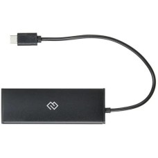 DIGMA Разветвитель USB-C HUB-4U2.0-UC-B 4порт. черный