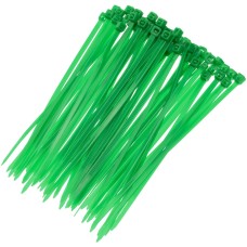 СИБРТЕХ Хомуты, 100 x 2.5 мм, пластиковые, зеленые, 100 шт 45510