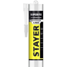 STAYER SUPER FIX, 280 мл, белый, суперсильный монтажный клей, Professional (41323)