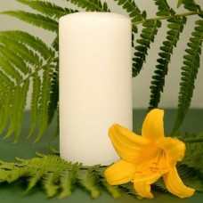 MULTIDOM Свеча пеньковая. Диаметр 7см, высота 14см (белая) # МТ61-66