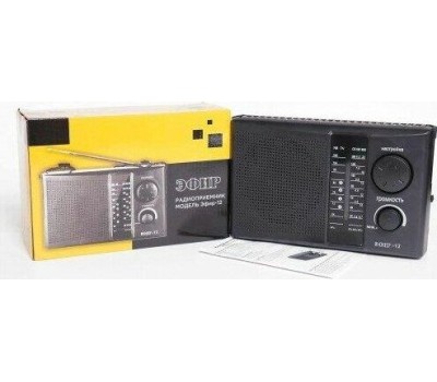 Радиоприемник ЭФИР 12 FM 64-108МГц, бат. 2*R20, 220V