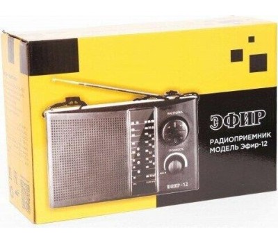 Радиоприемник ЭФИР 12 FM 64-108МГц, бат. 2*R20, 220V