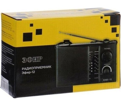 Радиоприемник ЭФИР 12 FM 64-108МГц, бат. 2*R20, 220V