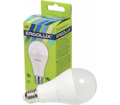 Лампочка светодиодная ERGOLUX (13184) LED-A65-20W-E27-6K