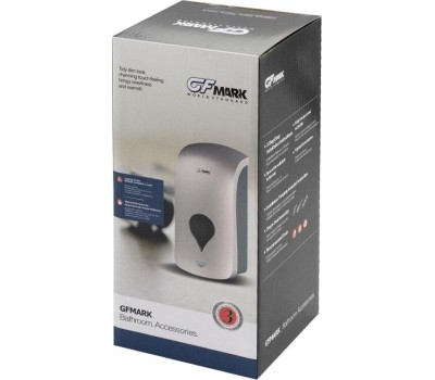 Дозатор для жидкого мыла GFMARK 620 Дозатор жидкого МЫЛА, универсальный, пластиковый, СЕРЫЙ, большой, с глазком-капля, 1000 м