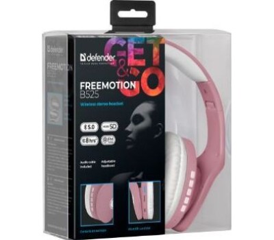 Гарнитура DEFENDER (63528) FREEMOTION B525 розовый/белый