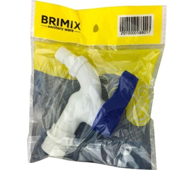 Сантехнические комплектующие BRIMIX 588 Кран водоразборный 3/4н, металлокерамика из высокопрочного пластика АБС-БЕЛЫЙ