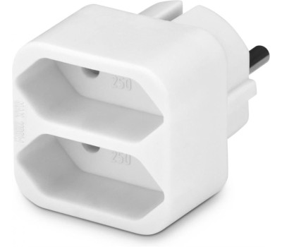 Сетевой разветвитель BURO BU-PS2F-W (2 розетки) белый (пакет ПЭ)