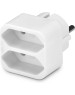 Сетевой разветвитель BURO BU-PS2F-W (2 розетки) белый (пакет ПЭ)