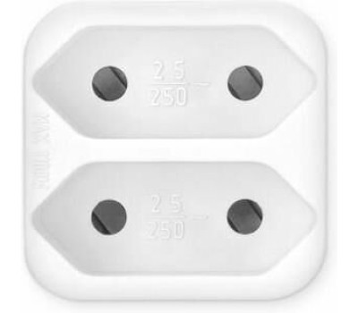 Сетевой разветвитель BURO BU-PS2F-W (2 розетки) белый (пакет ПЭ)