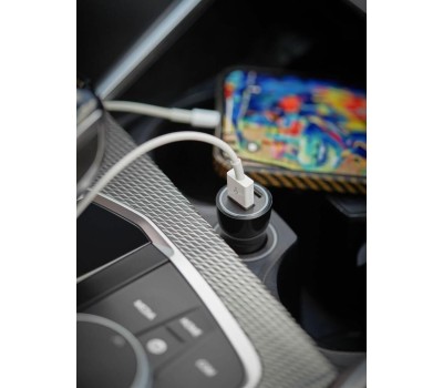 Rexant (18-1200) Автозарядка в прикуриватель АЗУ USB-A (QC 3.0)+USB-C (PD), 38Вт черная