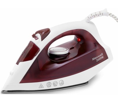 Утюг MAXWELL MW-3006 белый/бордовый