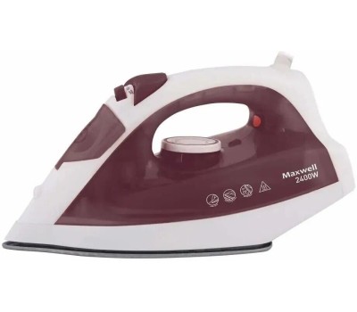 Утюг MAXWELL MW-3006 белый/бордовый