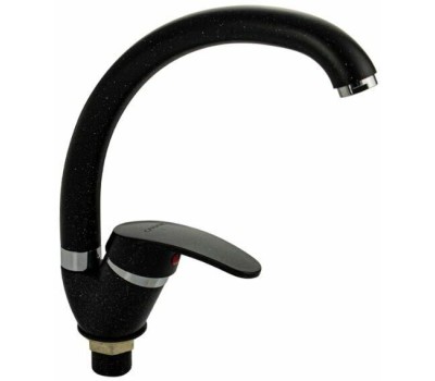 Смесители САНАКС 13082 Смеситель для кухни, шаровый, боковой, поворотный излив, цвет ЧЕРНЫЙ КАМЕНЬ