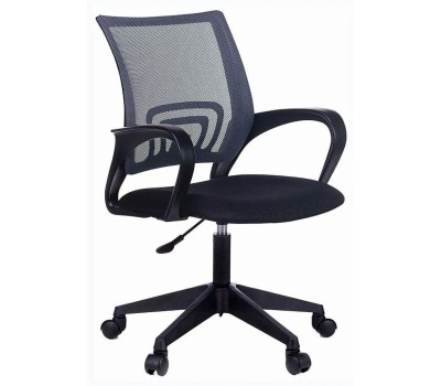 Кресло компьютерное БЮРОКРАТ Кресло CH 696, на колесиках, сетка/ткань, серый [ch 696 grey]