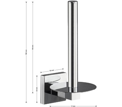Аксессуары для ванной комнаты GFMARK 84008 Держатель для туалетной бумаги и бумажного полотенца, на квадратном основании, ВЕРТИКАЛЬНЫЙ, цвет ХРОМ