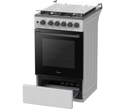 Плита Газовая MIDEA MFO-M4G20T0E(SL) серебристый/черный