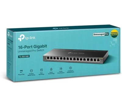 TP-LINK SMB TP-Link TL-SG116E Коммутатор Easy Smart с 16 гигабитными портами