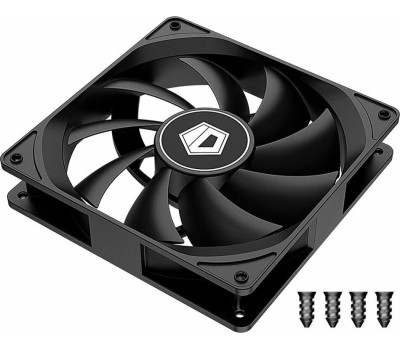 ID-COOLING Вентилятор FL-12025K 120мм, 3-pin, 1250об/мин, 21 дБ, черный, Ret