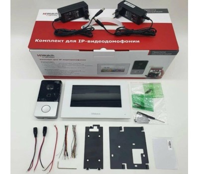HIWATCH Комплект домофона DS-D100IKWF(B), белый