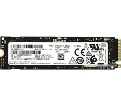 Samsung SSD PM9A1a, 1024GB, M.2(22x80mm) NVMe, PCIe 4.0 x4, VNAND 3-bit MLC, MZVL21T0HDLU-00B07