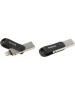 SANDISK Флешка USB iXpand Go 64ГБ, USB3.0, черный и серебристый [sdix60n-064g-gn6nn]