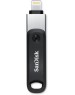 SANDISK Флешка USB iXpand Go 64ГБ, USB3.0, черный и серебристый [sdix60n-064g-gn6nn]