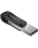 SANDISK Флешка USB iXpand Go 64ГБ, USB3.0, черный и серебристый [sdix60n-064g-gn6nn]