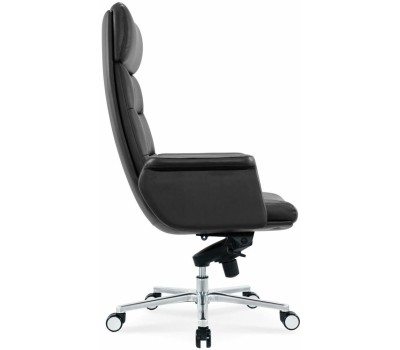 Кресло компьютерное CACTUS Кресло руководителя CS-LBK-AMSTERDAM, кожа, до 120кг, черный