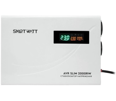 SMARTWATT Стабилизатор напряжения AVR Slim 2000RW белый [4512020310004]
