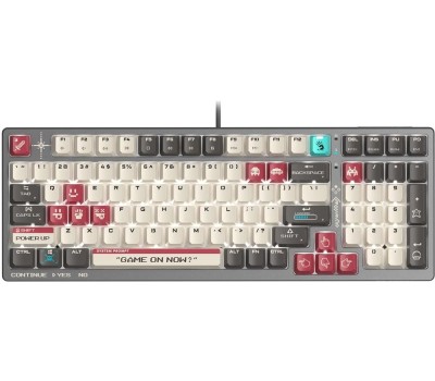 Клавиатура A4TECH Клавиатура Bloody S98 Pixels, проводная, USB, механическая, белый/бежевый