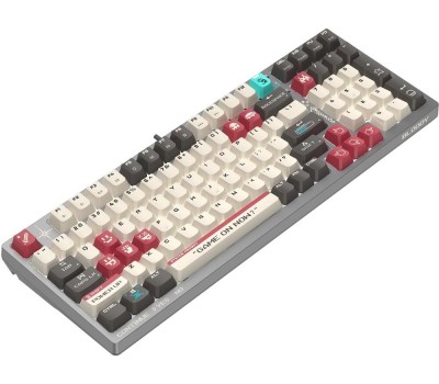 Клавиатура A4TECH Клавиатура Bloody S98 Pixels, проводная, USB, механическая, белый/бежевый
