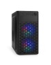 Exegate EX296979RUS Корпус Minitower ExeGate mEVO-7803 (mATX, без БП, 2*USB+1*USB3.0, HD аудио, черный, 2 вент. 12см с RGB подсветкой)