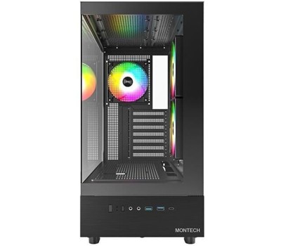 Корпус для ПК MONTECH Корпус ATX XR, Midi-Tower, без БП, черный [xr bl]