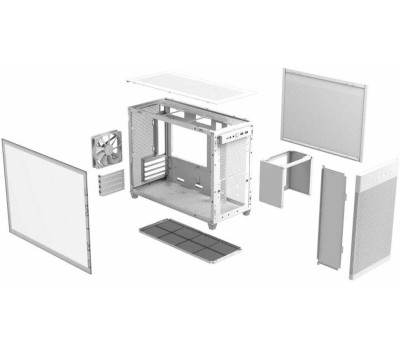 ASUS AP201 PRIME CASE TG WHITE