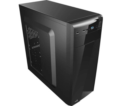 Корпус для ПК FORMULA Корпус (AEROCOOL) MidTower CS-1101 черный (ATX, без БП, 2xUSB2.0+USB3.0, 1x80mm) (CS-1101 (F))