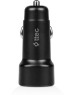 TTEC Автомобильное зарядное устройство USB-A c кабелями Lightning и USB-C. Цвет: черный