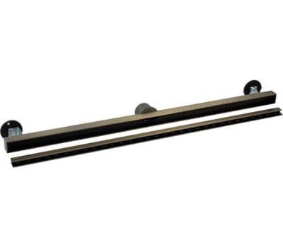 САНАКС - Трап 800х32 мм, нержавеющая сталь, линейный, вертикальный, щелевой, с сухим затвором, двухсторонняя решетка , цвет БРОНЗА. 40068