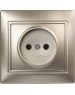 Розетка SMARTBUY (SBE-01c-10-S1-N-c) Венера, 1-местная, шампань