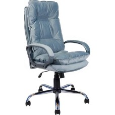 Компьютерное\Офисное кресло ЯРКРЕСЛА Кр85 ТГ СП ХРОМ HT12 (ткань серо-голубая)