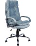 Компьютерное\Офисное кресло ЯРКРЕСЛА Кр85 ТГ СП ХРОМ HT12 (ткань серо-голубая)