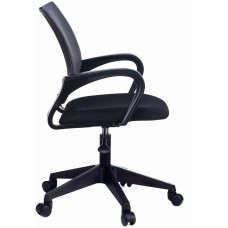 Кресло компьютерное БЮРОКРАТ Кресло CH W 696, на колесиках, сетка/ткань, черный [ch w 696 black]