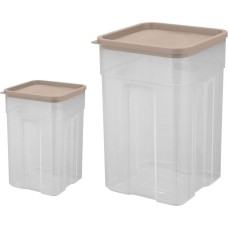 Набор емкостей SUGAR&SPICE SE225610005 Honey 0,75л + 0,2л квадратных латте для сыпучих продуктов