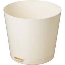 Горшок цветочный HOMVER Oregano D160мм, 2л с прикорневым поливом (светло-бежевый) 221602425/01