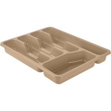 Лоток для столовых приборов PLAST TEAM PT156010015 330х260х43 мм шоколадный мокко