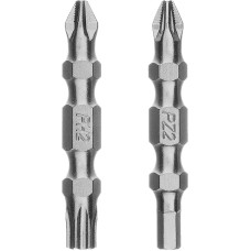 Набор бит GROSS Набор бит двухстор., PH2-T30х45мм, PZ2-H4х45мм, сталь S2, 2 шт.//