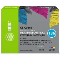 Картридж CACTUS Картридж CS-C9361, №136, многоцветный / CS-C9361