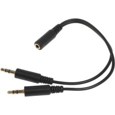 A4TECH Адаптер аудио AD-4P Jack 3.5 (f)/2xJack 3.5 (m) 0.2м. черный